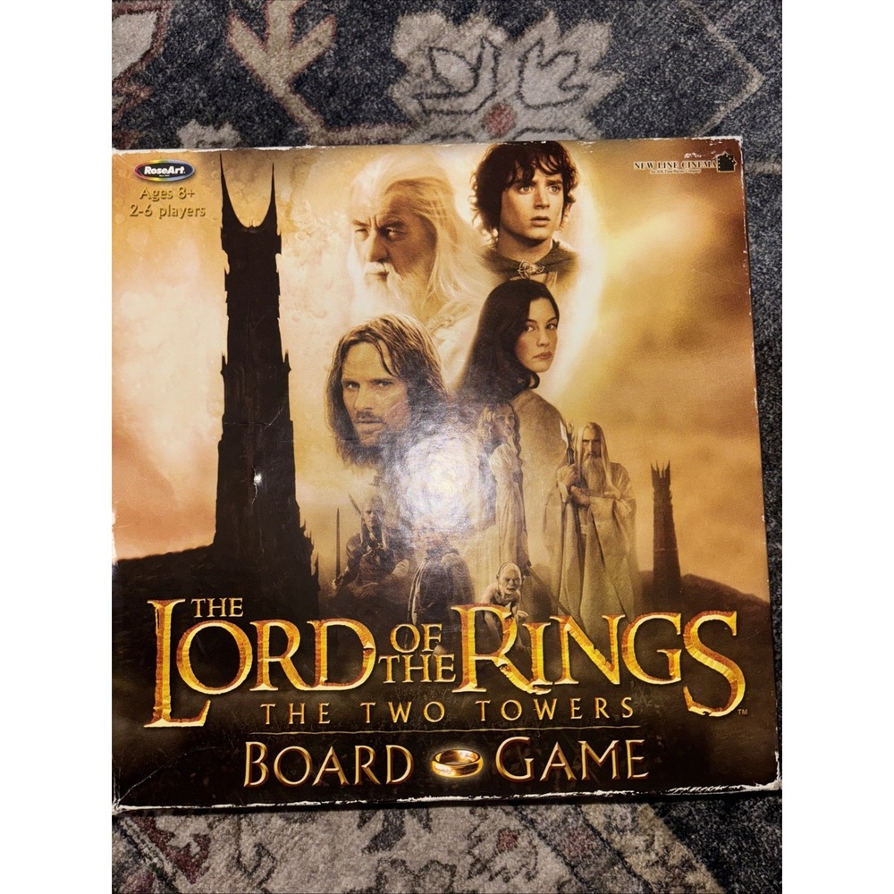 The Lord of the Rings The Two Towers Board Game COMPLETE Roseart 2003 LOTR